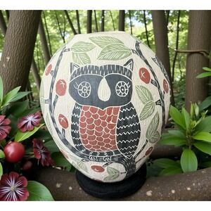 Mata Ortiz Pottery Olla Vase Jonathan Villa Owl Owls Folk Art Mexican Ceramic